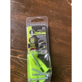 WallClaw Drywall Anchors with Screws 4 Sets No Drilling #376381