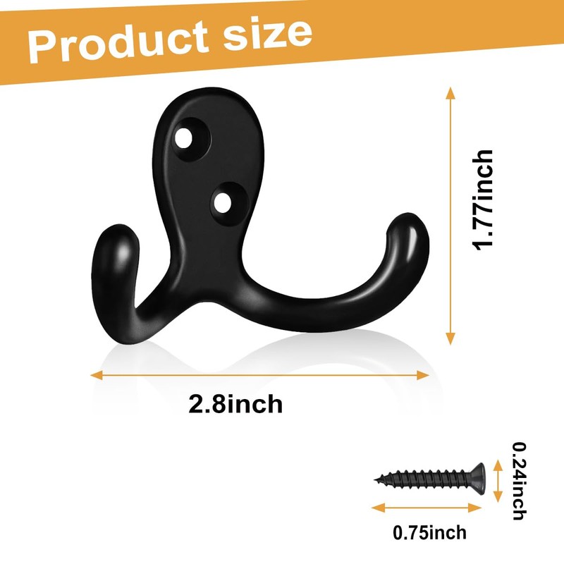CBWLWJ 10 Pack Coat Hooks Wall Hooks for Hanging, Heavy