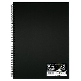 Elements A4 Wire-O Black Paper Sketch Book | 50 Black Sheets (100 Sides) | 200 GSM Acid-Free Paper | Perforated Pages – Ideal for Mixed Media Art (Black Paper)