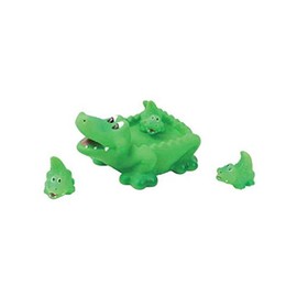 Playmaker Toys Rubber Alligator Family Set of 4 Baby Bath Toys