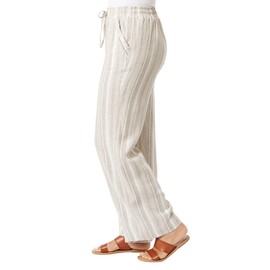 Briggs Ladies' Linen Blend Pull-On Pant (US, Alpha, Small, Regular, Regular, Tan)