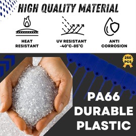 JAVIKA 250pcs Plastic Tamper Seal Tags, Cable Labels, Pull-Tite Security Seal, Zip Ties, Cord Labels for Luggage Tag, Electronics, Cable Management Ties, Fire Extinguisher Tags-(9.2 inch, blue)