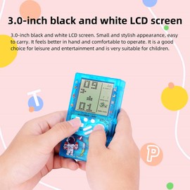 CZT Cute Block Game Console 23 Brick Games Retro Children's Game Console Student Play Device Puzzle Hand Console Electronic Dice Games Compact Portable Girls (Purple)