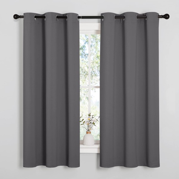 NICETOWN Thermal Insulated Grommet Blackout Curtains for Bedroom (2 Panels,