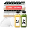Reli. Plastic Juice Bottles [48 Bulk Pack] [8 oz] Square