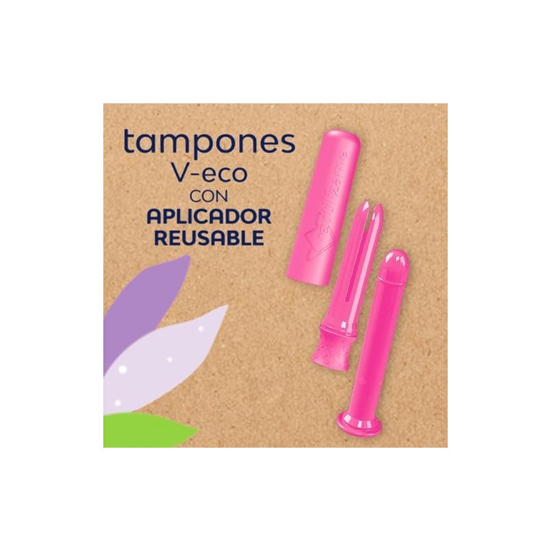 Saba Tampones V-eco con Aplicador Reusable 7 piezas