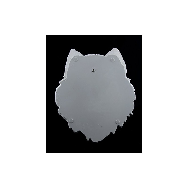 Zeckos White Arctic Wolf Head Wall Mount Sculpture
