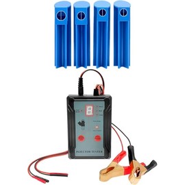 ZKTOOL Car Injector Tester, 12V Injector Tester, Fuel Injector Cleaning Tool, 8 Pulse Modes, Comes with 4 Injector Adapter Tools