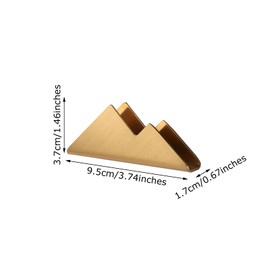 enyuwlcm Metal Business Card Holder for Desk Stainless Steel Business Card Stand for Office Tabletop Counter Organizer 2 Pack (Gold)