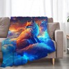 Fantasy Fox Blanket Fox in Space Throw Blanket Fox Gifts