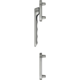 HOPPE LUXEMBOURG Balcony Door Handle Half Fitting Flat Exterior Stainless Steel Effect