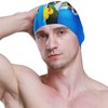 Dallonan Swimming Cap Summer Time Funny Dog and Yellow Duck
