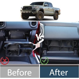 Lcojicep Center Console Hidden Organizer Bag Compatible Compatible with Tacoma 2016-2023 Armrest Box Hidden Privacy Storage Manager Accessories (Glove box bag)