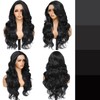 FABÉLLE Black Glueless Lace Front Wig wear and go for