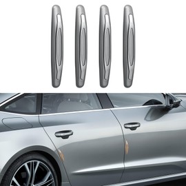Lyxheth 4PCS Car Door Edge Guards, Car Door Protector, Car Door Self Adhesive Anti-Collision Trim Strip, Universal Exterior Side Door Protectors Car Accessories Fit for Most Cars Trucks SUVs (Gray)