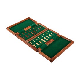 Wooden Magnetic Top-Up Travel Chess Set - 10" Square