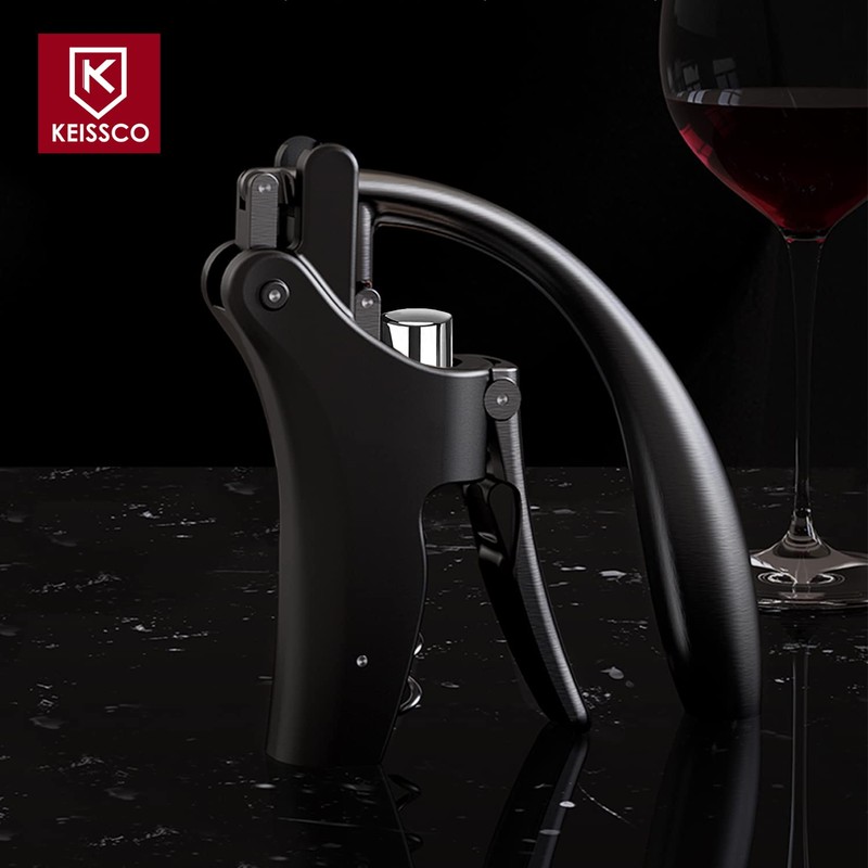 KEISSCO Compact Wine opener Vertical Lever Corkscrew Wine Bottle Opener