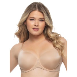 Felina Marvelous Side Smoothing T-Shirt Bra (Warm Nude, 38D) | Seamless, Comfortable Everyday Bra with Support & Lift