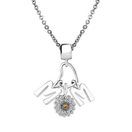 JMQJewelry Sunflower Mum Daughter Necklace for Women Family Happy Birthday Flower You are my Sunshine