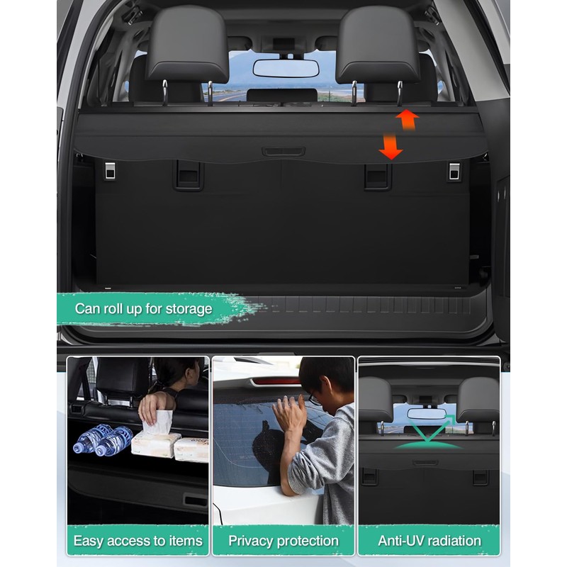 Powerty Cargo Cover for 2010-2023 Lexus GX 460 GX460, Retractable