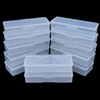 Clear Nail Tool Storage Box with Labels - 12 Piece