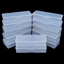 Clear Nail Tool Storage Box with Labels - 12 Piece Set