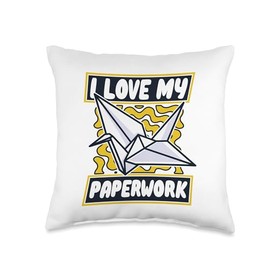 Best Easy Origami Crane Paper Gifts For Beginners I Love My Paperwork Owl Paper Crane Folding Master Origami Throw Pillow, 16x16, Multicolor