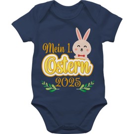 Shirtracer - Easter Gifts Easter Baby Clothing - My 1st Easter 2022 - Baby Bodysuit Short Sleeve for Boys and Girls, 2 Navy Blue, 0-3 Monate