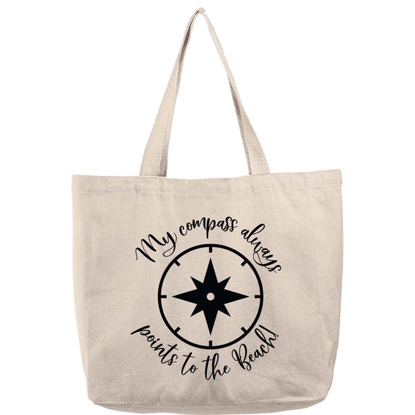 My compass always points to the beach cursive navigate funny