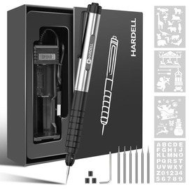 HARDELL Electric Engraving Pen for Artists & DIY, Engraved 60+ Surfaces, Wireless Micro Engraving Machine for Jewellery, Glass, Wood, Stone, Metal