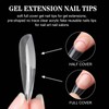 YSUVIN Nail Tips, Pack of 240 Fake Nails, Transparent, 12
