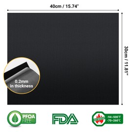 Velway Grill Mat Set of 5 - Non-Stick BBQ Grill Mats, 40x30cm, Teflon, Heavy Duty, Reusable, and Easy to Clean - Works on Electric Grill Gas Charcoal BBQ