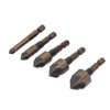 5-schneidiges Senkbohrer-Set, Stahl-Senkbohrer-Set Zum Bohren von Holz und Metall, 1/4