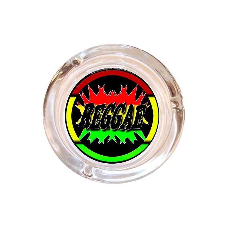 Reggae Glass Ashtray - 4" Round