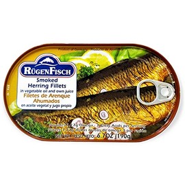 Smoked Herring Fillets Rugenfisch Filets de Hareng Fumes 6.7 oz (2 PACK)