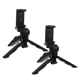 Operitacx 2PCS Phone Tripod Stand with Vibration Base Compact and Foldable Phone Holder for Recording Video Calls Tabletop Photography and Live Streaming