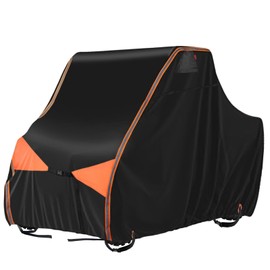 IC ICLOVER UTV Cover, 2-3 Seater 600D Heavy Duty Waterproof Side By Side Cover, Outdoor Two Seater UTV Covers Compatible with Polaris RZR Ranger Can-Am Defender Kawasaki Pioneer CFMOTO UFORCE