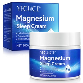 QJCWXIAOX QJCWXIAOX Magnesium Cream,Topical Magnesium Cream with Pure Zechstein Magnesium,Magnesium Lotion,Rich In Almond oil, Lavender, Vitamin E,Topical Magnesium Oil for Feet, 3.17 OZ