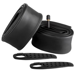 FANSPRO 2 Pack of 20 Inch Bike Tube 20x2.125 20x2.20 20x2.25 20x2.30 20x2.35 20x2.40 Heavy Duty Bicycle Tube with 2 Tire Levers, 32mm Schrader Valve Premium Quality Butyl Inner Tube