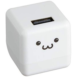 Elecom AVA-ACUBN003F1 USB Outlet Charger 9W USB-A x 1 for Audio Devices Cube White Face