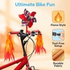 Cullevo Bike Streamers Tassels for Kids Handlebar, 5-Pack with Pinwheel