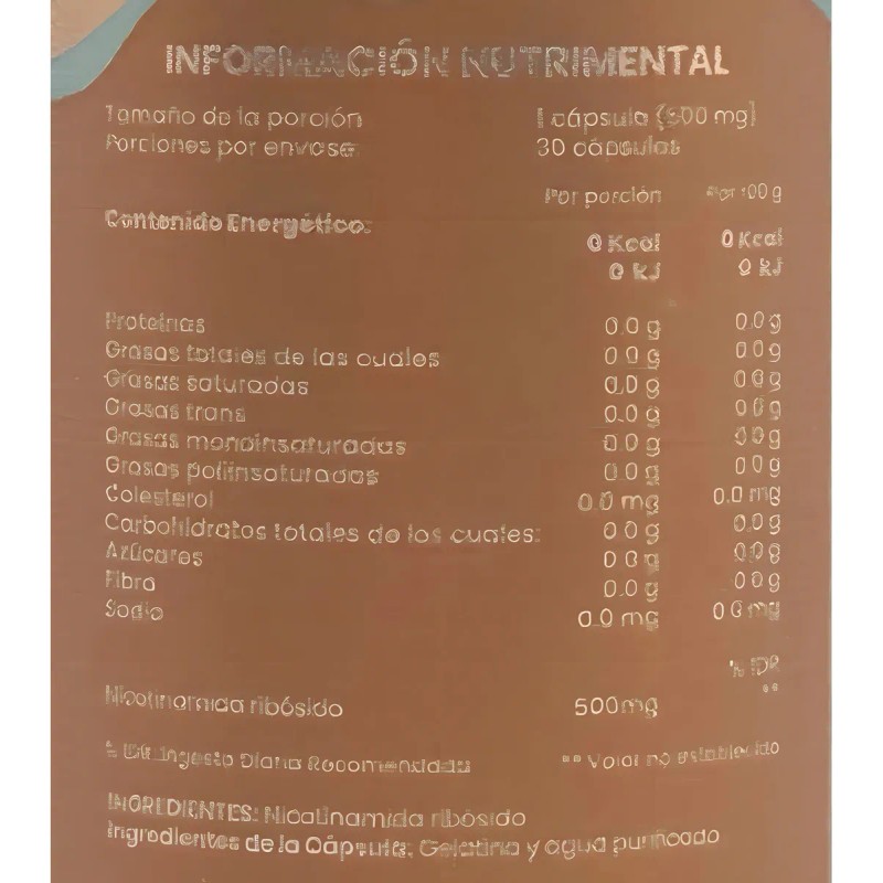 Nad Nicotinamida Ribosido 30 Cápsulas Tibet