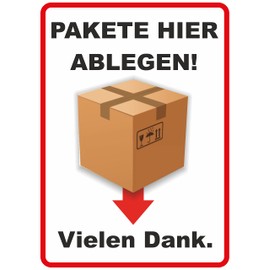 Daged Sticker Size 23 x 16 cm Post Delivery Parcel Service Notice Sign Contactless Parcel Transfer Sticker T-38