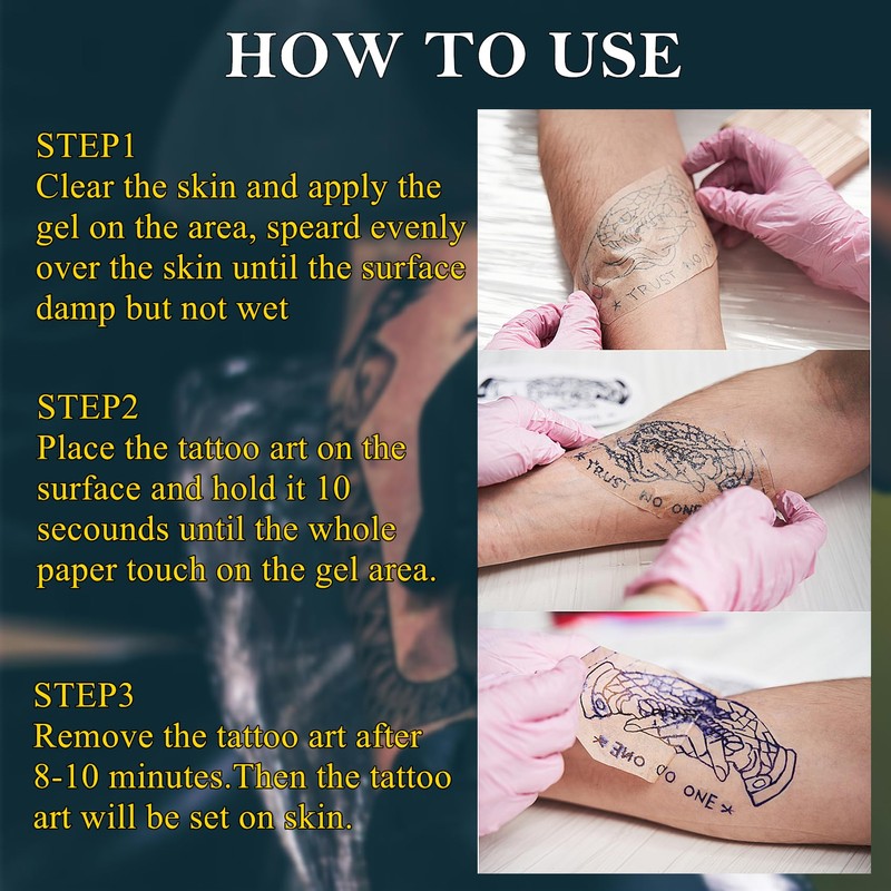 Tattoo Stencil Transfer Gel Solution for Machine Stencils, Tattoo Transfer