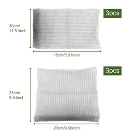 Pack of 6 Root Protection for Plants, Vole Basket, Vole Grid, Vole Grid Against Vole Rodents, Plant Root Protection for Protection of the Roots of Trees, Flowers, Vegetables (12 x 6 in/10 x 9 in)