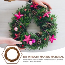 POPETPOP Grapevine Wreath Forms Natural Wreath: Wicker Woven Wreath DIY Wreath for DIY Crafts Wedding Parties Home Decor 20cm