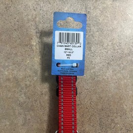Nero New Max & Nero Martingale Dog Collar Red Chain Small 12"-14.5" NWT