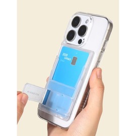 Designskin (신세계김해점)( 유니버셜 ) 맥세이프 카드 포켓(스탠드)-매트클리어 ITM39999 (Shinsegae Gimhae Branch) (Universal) MagSafe Card Pocket (Stand) - Matte Clear ITM39999