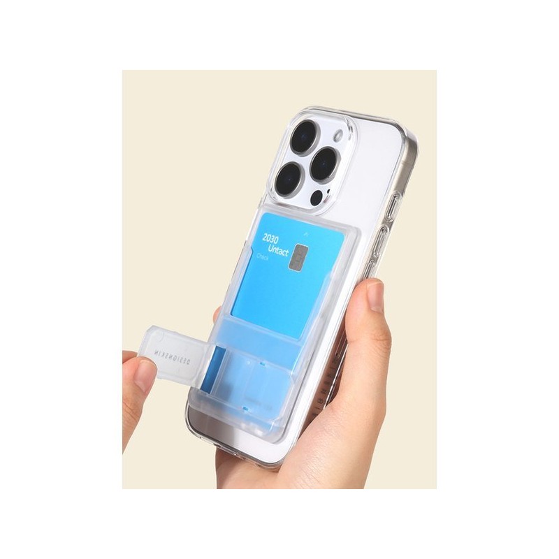 Designskin (신세계김해점)( 유니버셜 ) 맥세이프 카드 포켓(스탠드)-매트클리어 ITM39999 (Shinsegae Gimhae