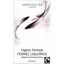Hampstead Tea Teabags Organic Fair Trade Fennel Liquorice Tea - Sachets 20 BAG (Pack of 6)